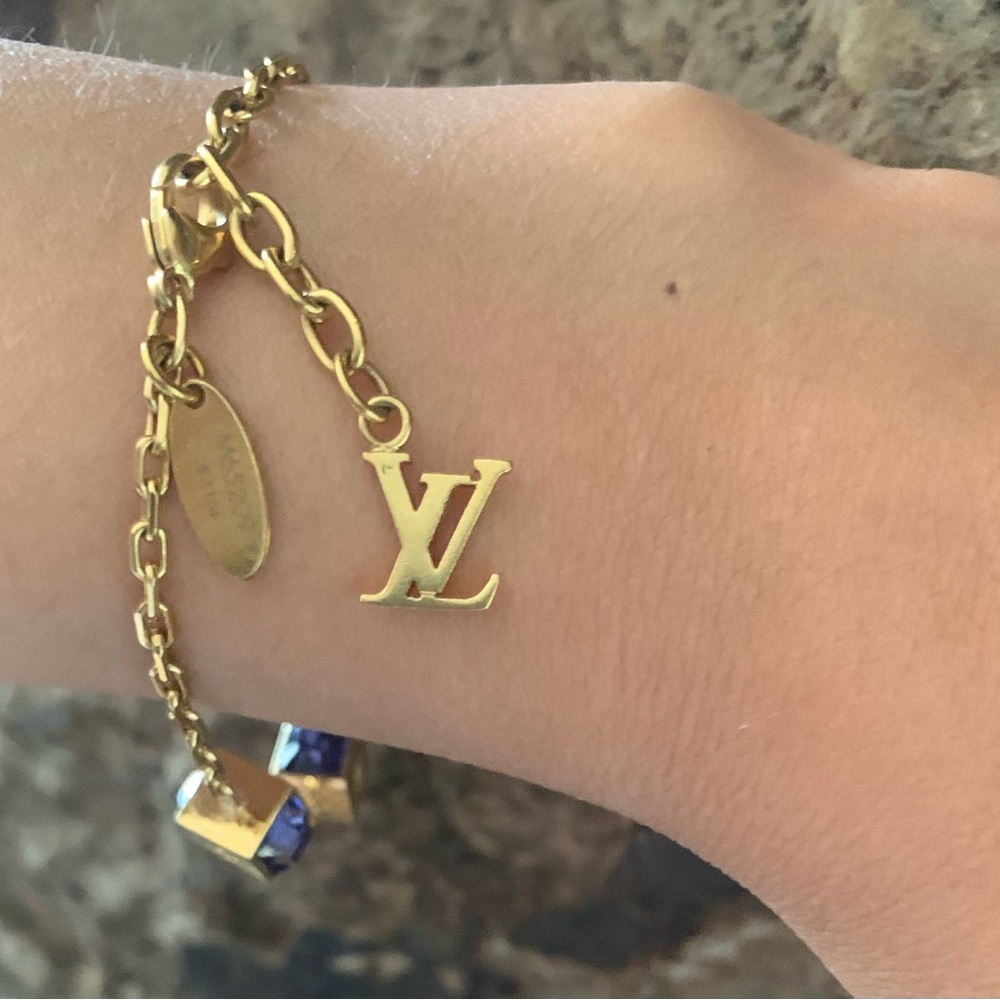 LOUIS VUITTON BRACELET GOLD & PURPLE - Picture 2 of 13